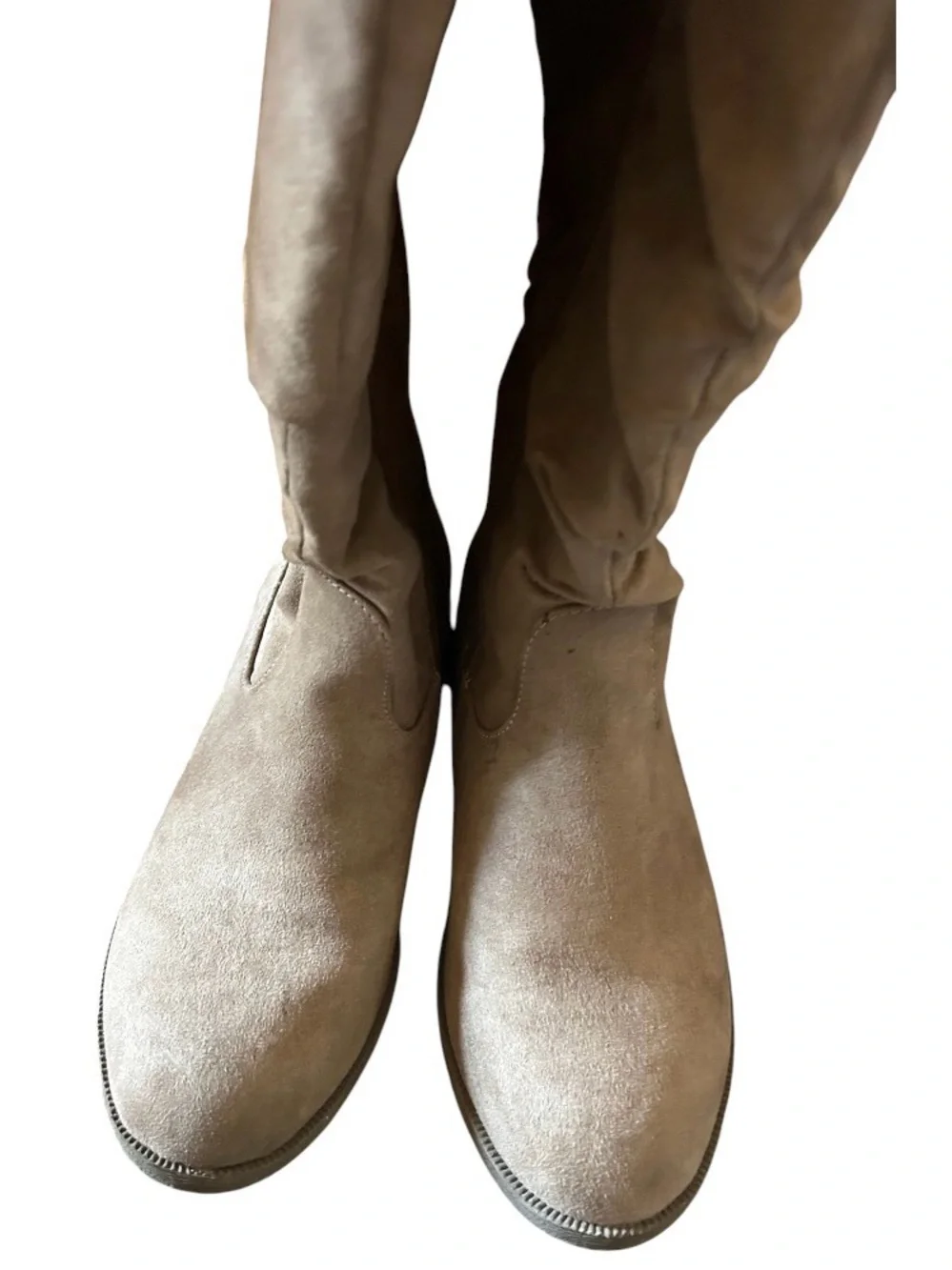 Girl’s Crown Vintage Sonja Taupe Suede Slouch Boots Sz 3